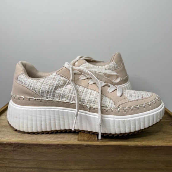 Serra Shoes - Serra Women's Beige Tweed Sneakers